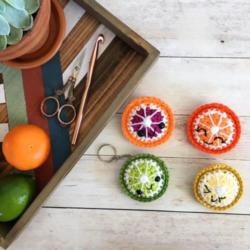 16 Crochet Fruit Keychain Free Patterns