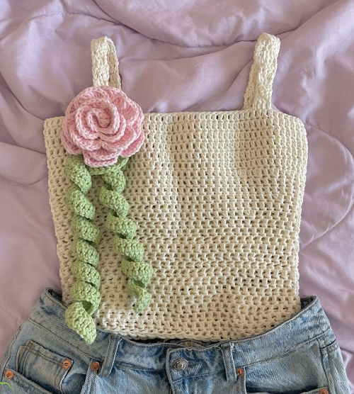 6 Crochet Floral Tank Top Free Patterns 4 6 Crochet Floral Tank Top Free Patterns