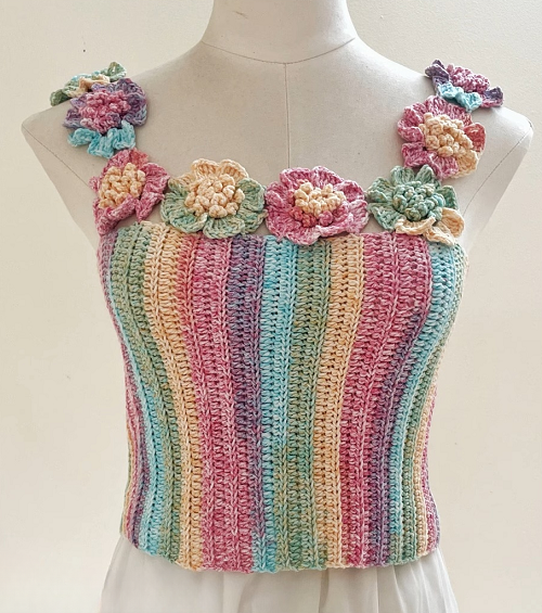 6 Crochet Floral Tank Top Free Patterns 7 6 Crochet Floral Tank Top Free Patterns