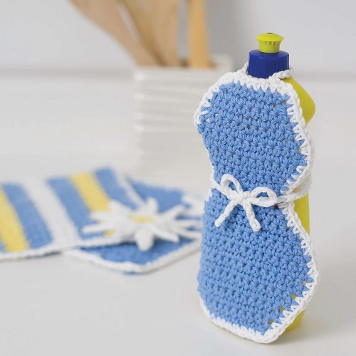 10 Dish Soap Apron Free Crochet Patterns 12 Dish Soap Cozy Free Crochet Patterns