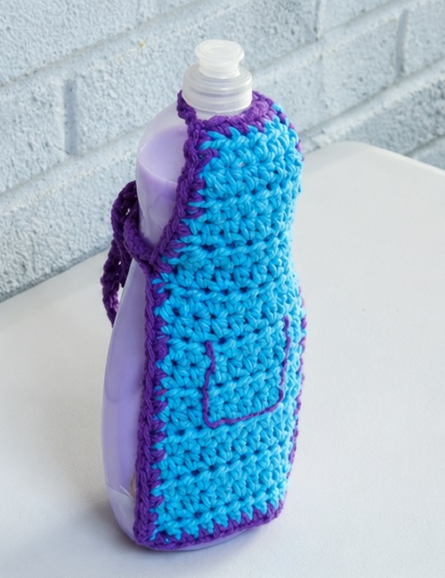 10 Dish Soap Apron Free Crochet Patterns 3 crochet-pattern-dish-soap-apron
