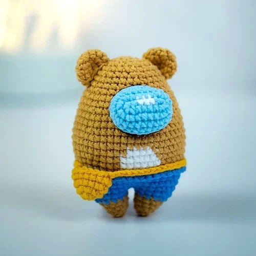16 Among Us Free Crochet Patterns 5 Bear AmongUs Style