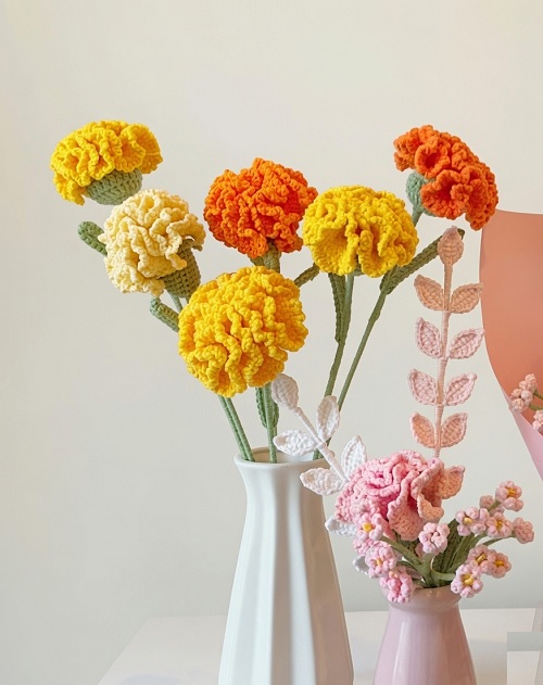 10 Carnation Free Crochet Patterns 11 Crochet a Carnation Flower Bouquet