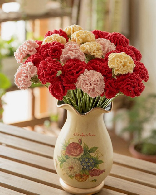 10 Carnation Free Crochet Patterns 3 Beautiful Carnation Flower