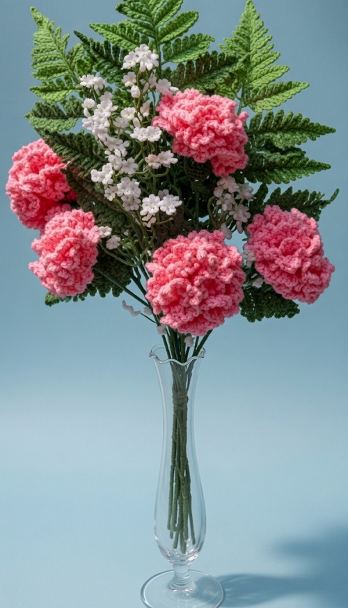 10 Carnation Free Crochet Patterns 7 Carnations Free Crochet Pattern