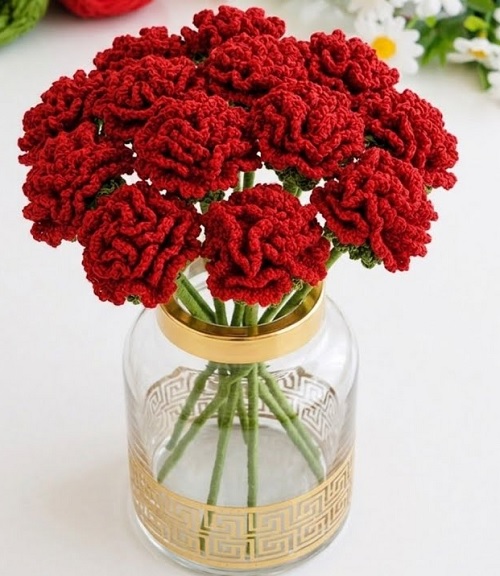 10 Carnation Free Crochet Patterns 8 Carnation Crochet Idea